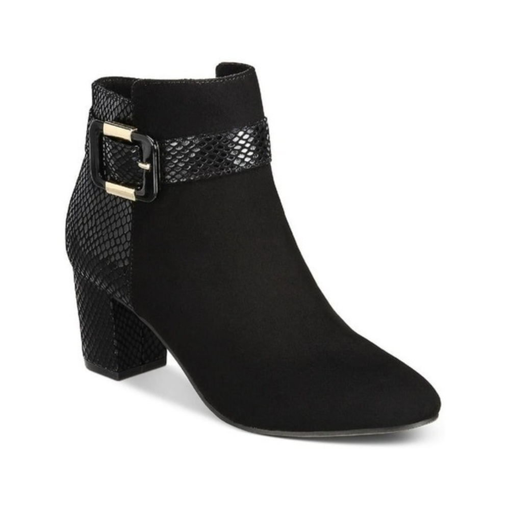 Karen Scott Womens Ivvy Zip up Almond Toe Ankle Boots